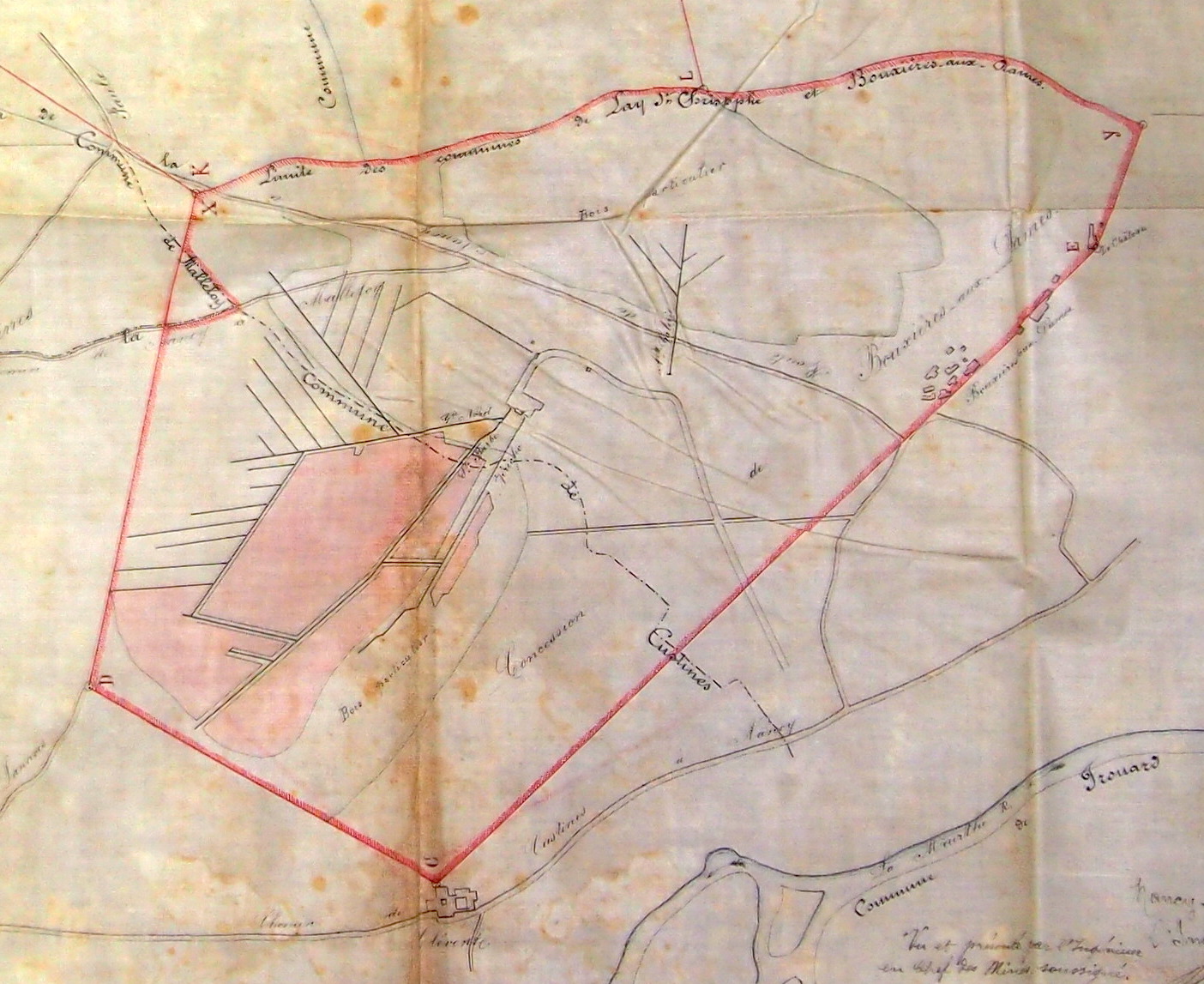 Concession de Bouxières en 1890